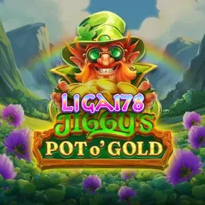 Tampilan visual slot Jiggy’s Pot O’Gold dengan tema Irlandia dan kuali emas